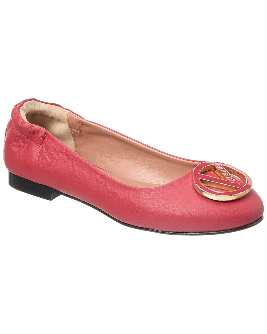 Valentino By Mario Valentino Calliope Leather Flat Red