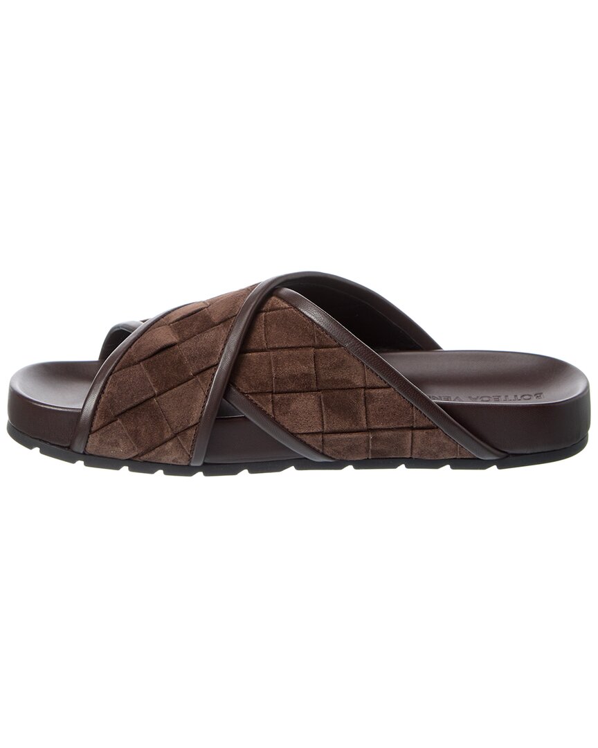 Bottega Veneta Tarik Intrecciato Suede & Leather Sandal