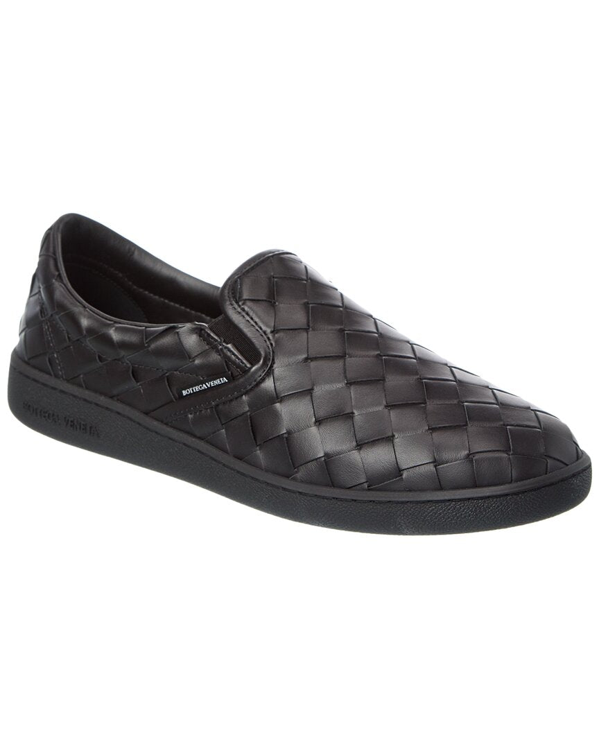Bottega Veneta Sawyer Intrecciato Leather Slip-On Sneaker Black