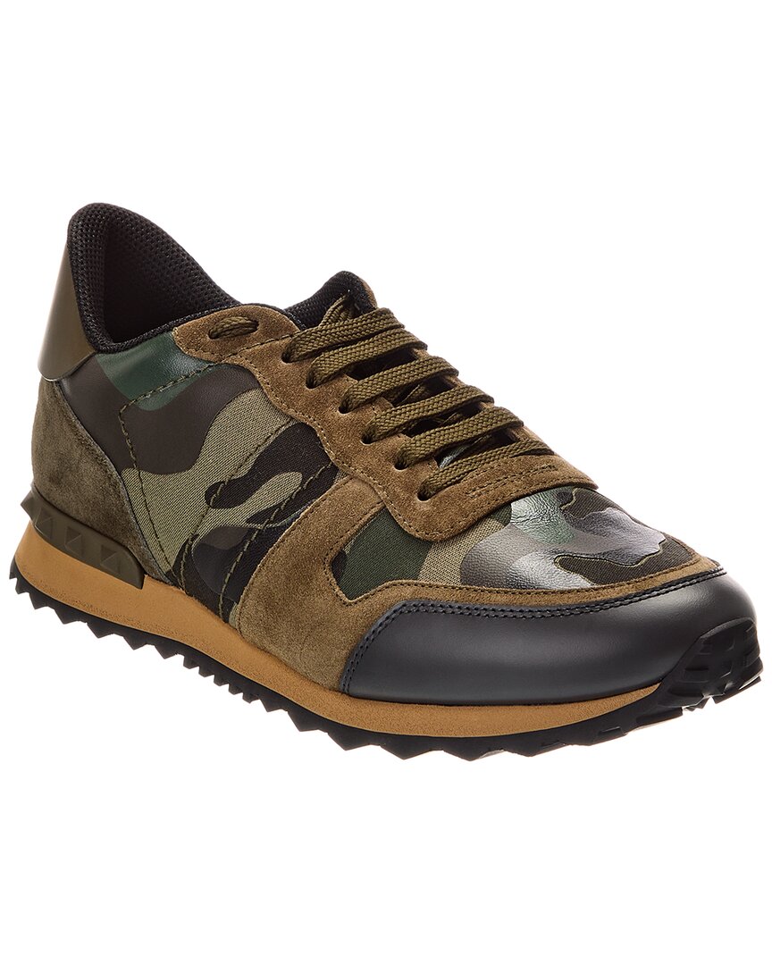 Valentino Rockrunner Canvas & Leather Sneaker Multi