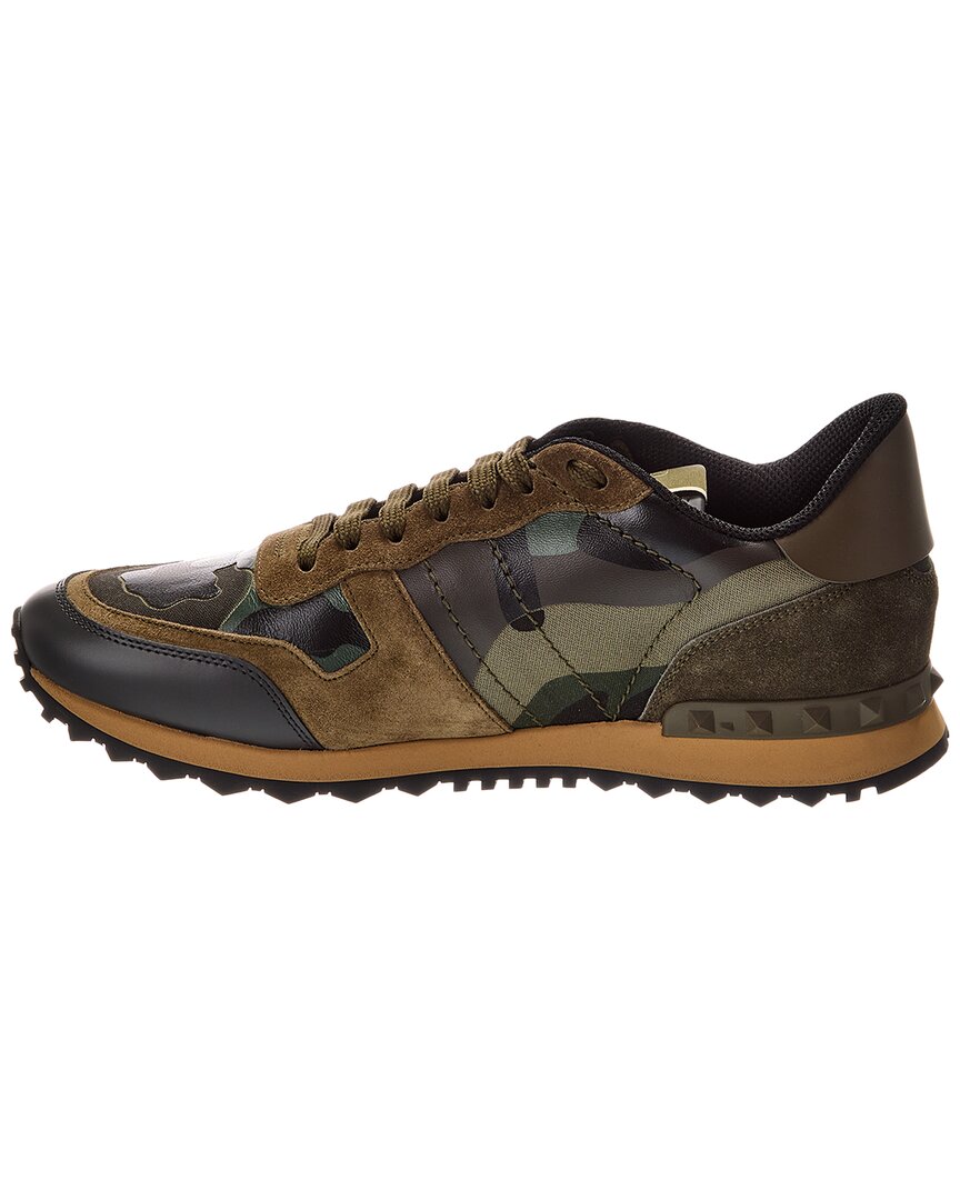 Valentino Rockrunner Canvas & Leather Sneaker