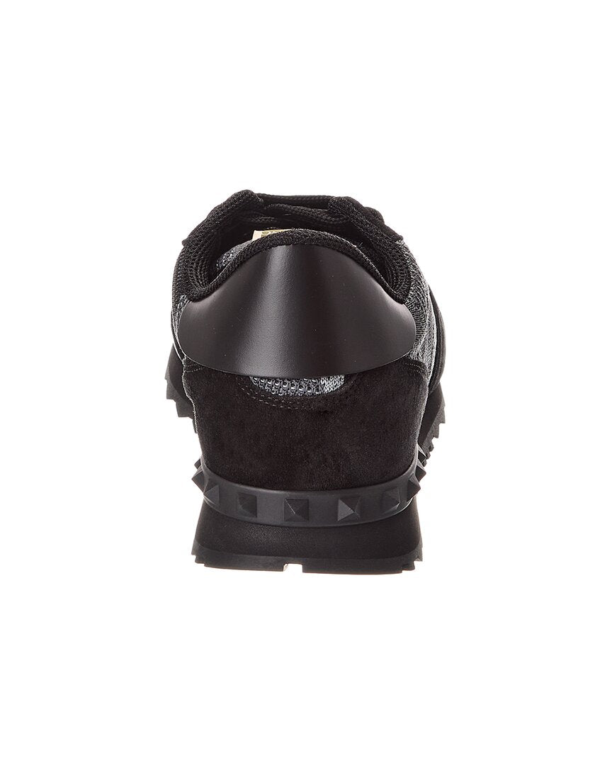 Valentino Rockrunner Knit & Suede Sneaker