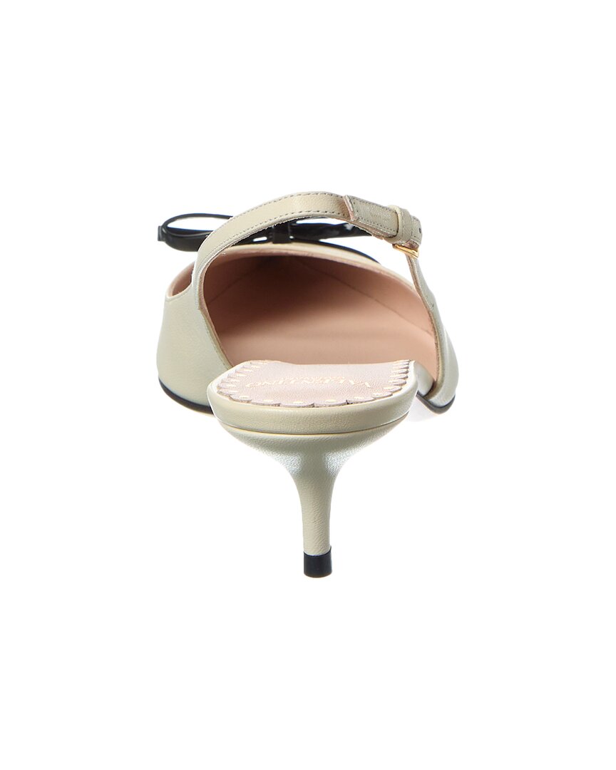 Valentino Bepointy Leather Slingback Pump