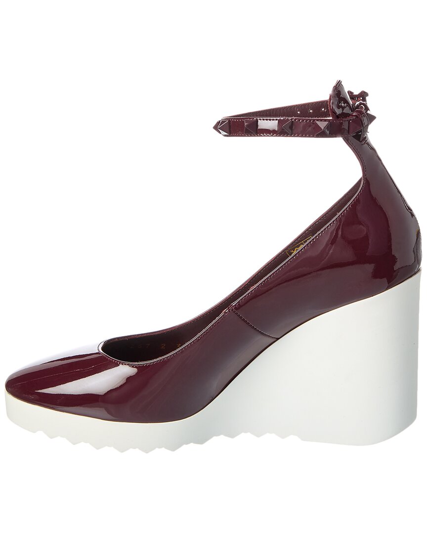 Valentino Rockstud 100 Patent Wedge Pump
