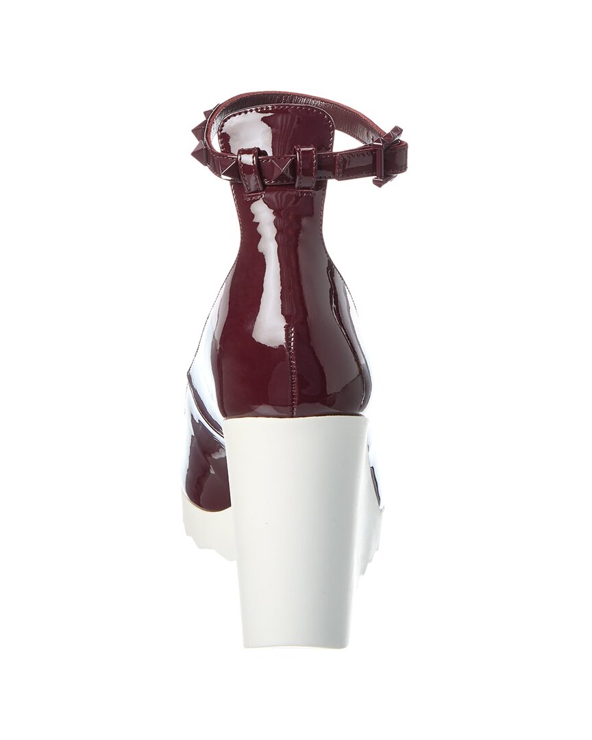 Valentino Rockstud 100 Patent Wedge Pump