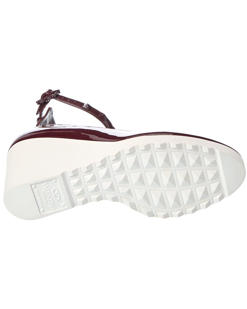 Valentino Rockstud 100 Patent Wedge Pump