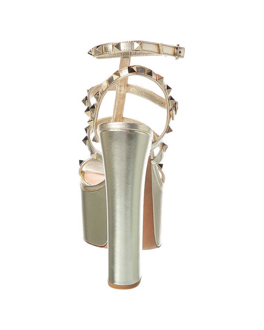 Valentino Rockstud Caged 155 Leather Ankle Strap Platform Sandal