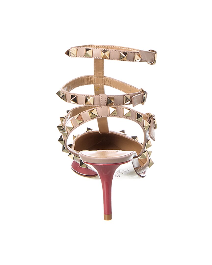 Valentino Rockstud Caged 65 Patent Ankle Strap Pump