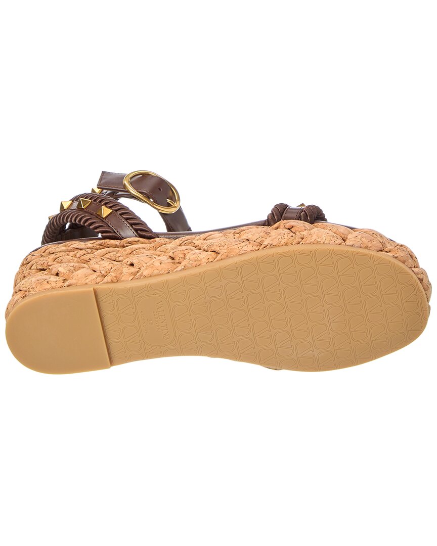 Valentino Rockstud 60 Leather Espadrille