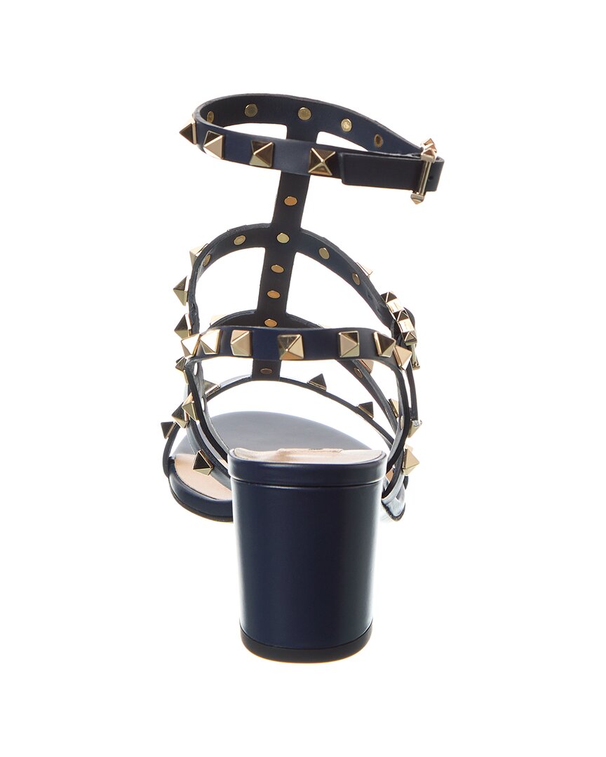 Valentino Rockstud Caged 60 Leather Ankle Strap Sandal