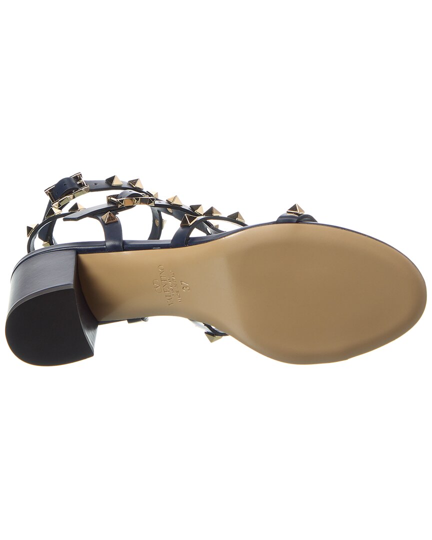 Valentino Rockstud Caged 60 Leather Ankle Strap Sandal