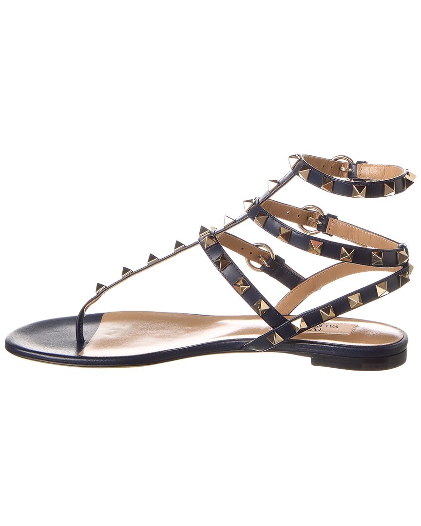 Valentino Rockstud Caged Leather Ankle Strap Sandal