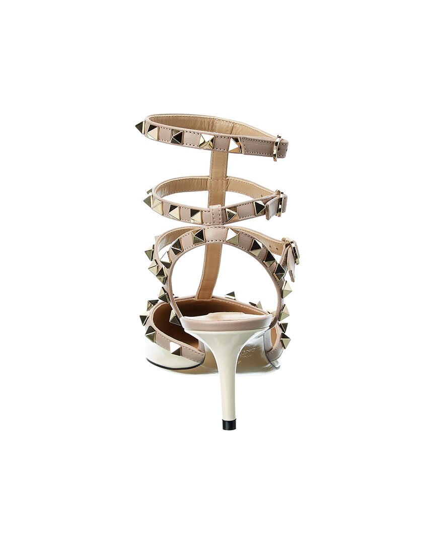 Valentino Rockstud Caged 65 Patent Ankle Strap Pump