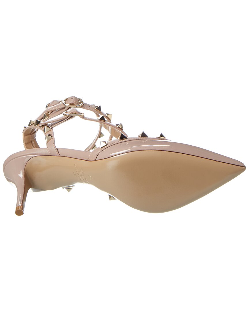 Valentino Rockstud Caged 65 Patent Ankle Strap Pump