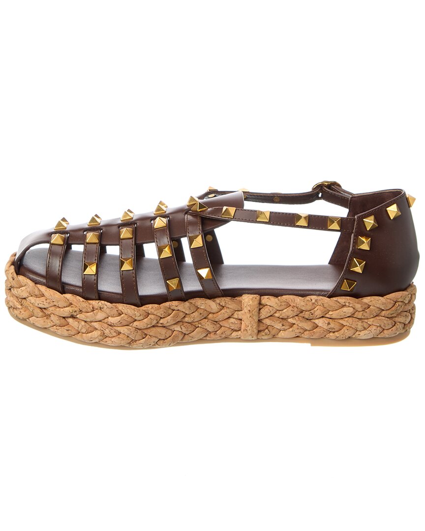 Valentino Rockstud 30 Leather Platform Sandal
