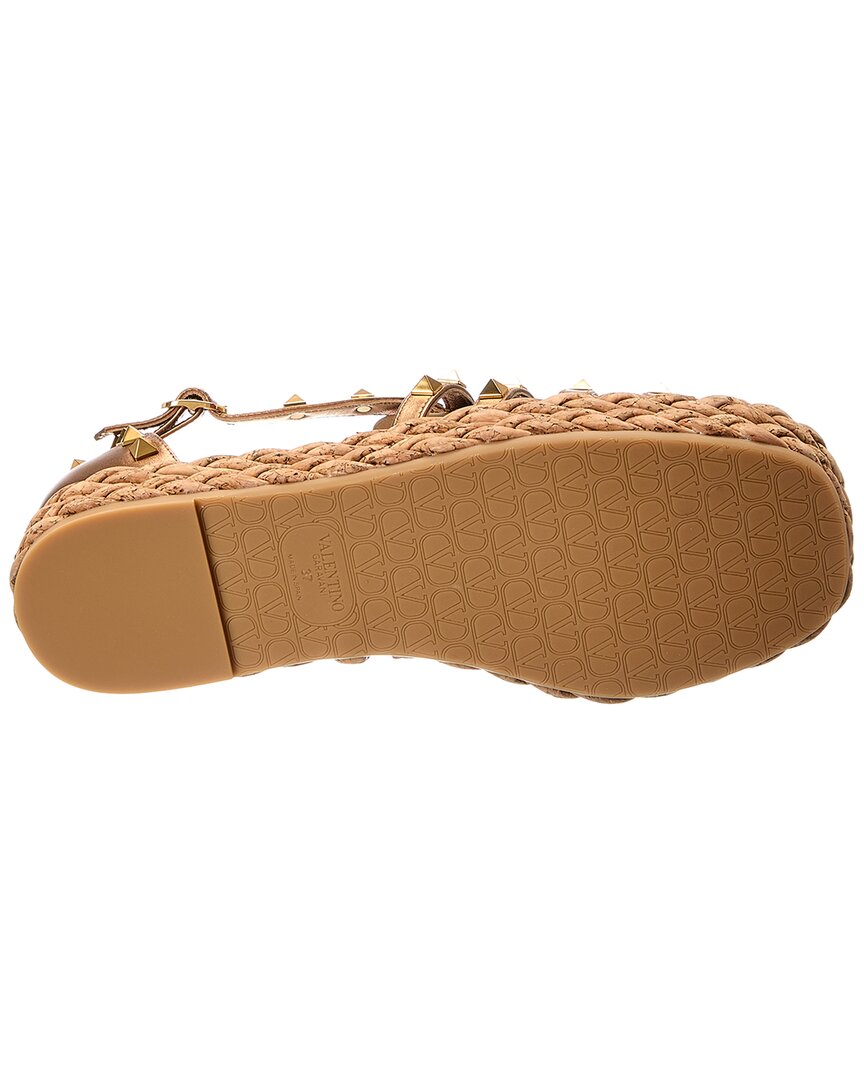 Valentino Rockstud 30 Leather Platform Sandal