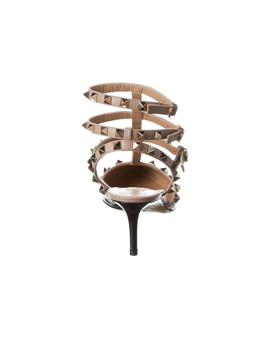 Valentino Rockstud Caged 65 Patent Ankle Strap Pump