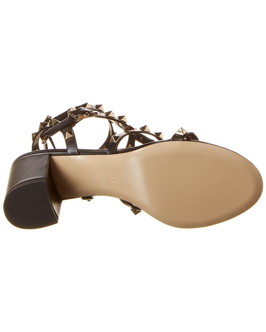 Valentino Rockstud Caged 60 Leather Ankle Strap Sandal