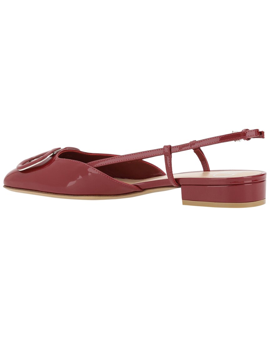 Valentino Vlogo Leather Ballerina Flat