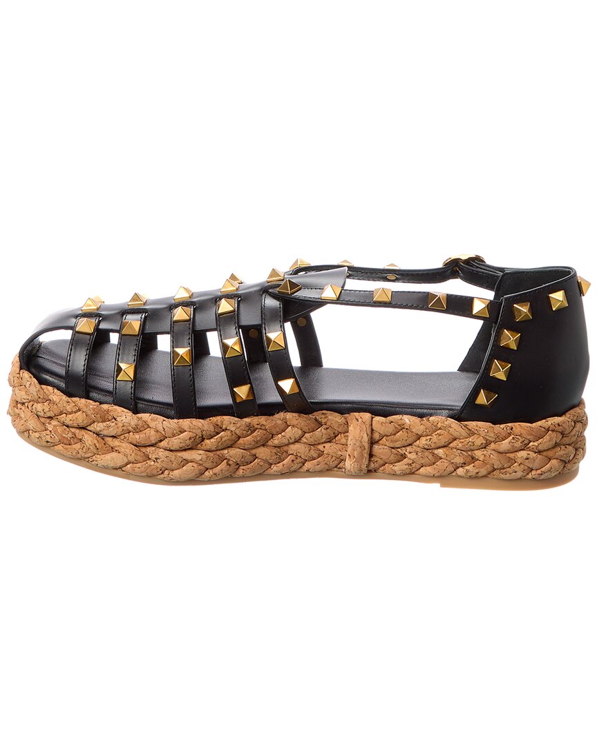 Valentino Rockstud 30 Leather Platform Sandal