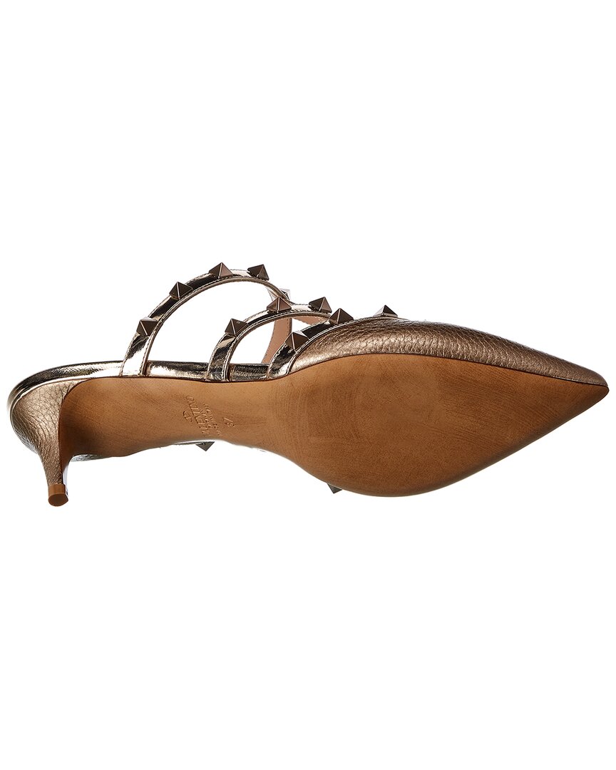 Valentino Rockstud 60 Metallic Leather Pump