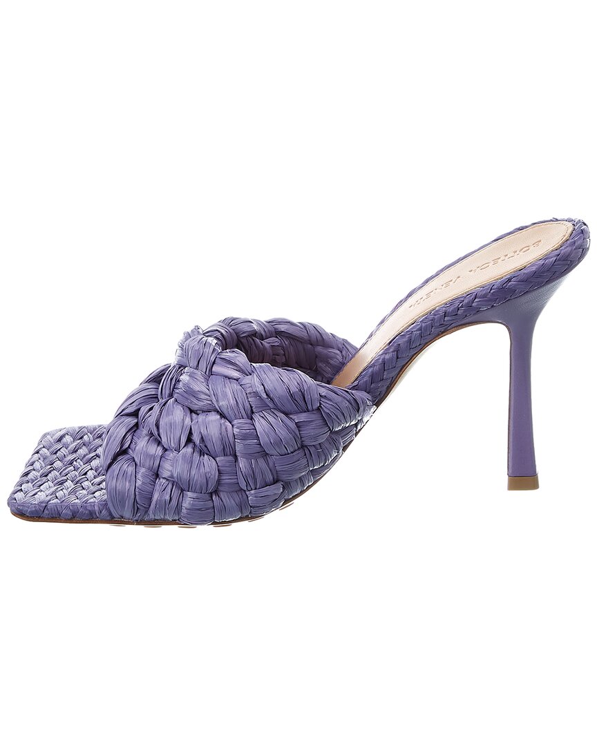 Bottega Veneta Stretch Raffia & Leather Sandal