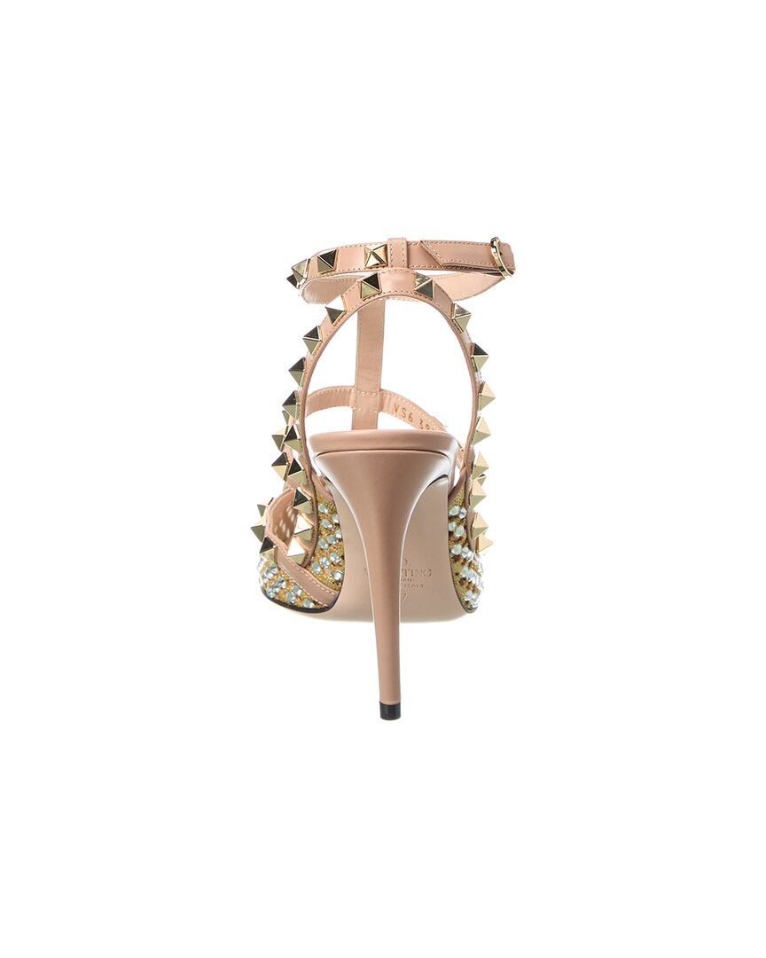 Valentino Rockstud Caged 100 Leather & Mesh Pump