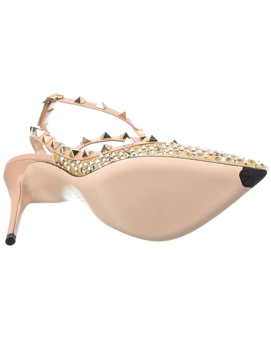 Valentino Rockstud Caged 100 Leather & Mesh Pump