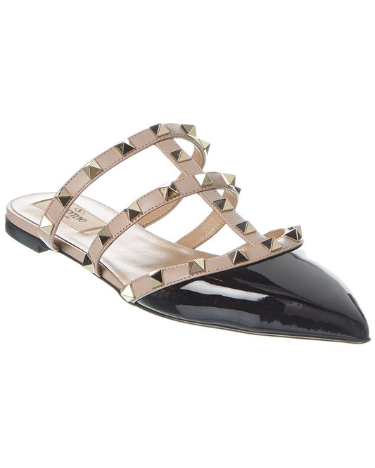 Valentino Rockstud Caged Patent Flat Black