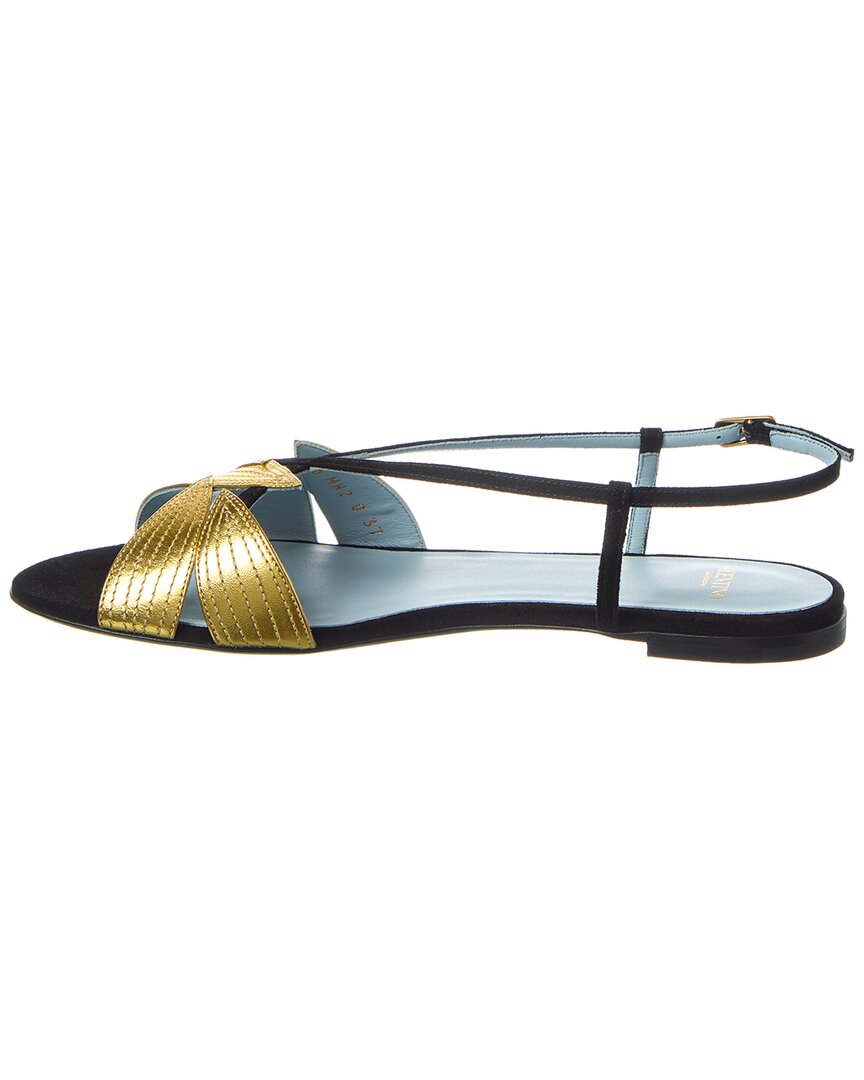 Valentino Foliefoliage Suede & Leather Sandal