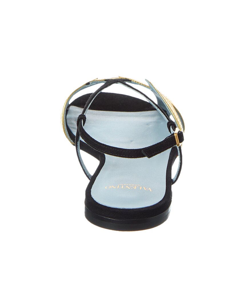 Valentino Foliefoliage Suede & Leather Sandal