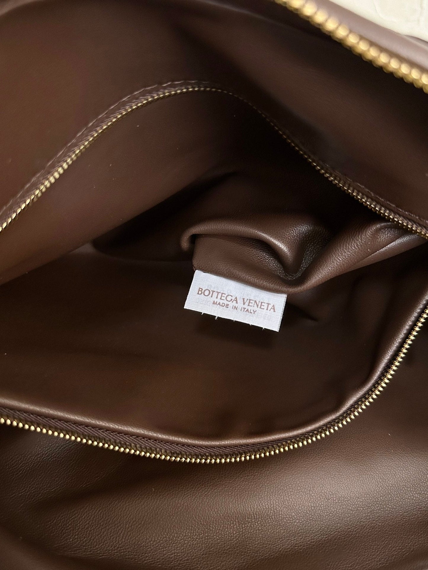 Bottega Veneta BV SMALL JODIE 48CM CHOCOLATE SUEDE LEATHER