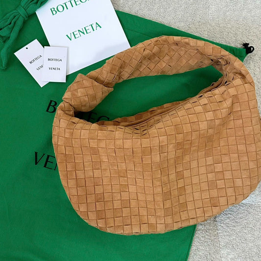 Bottega Veneta BV SMALL JODIE 48CM BROWN SUEDE LEATHER