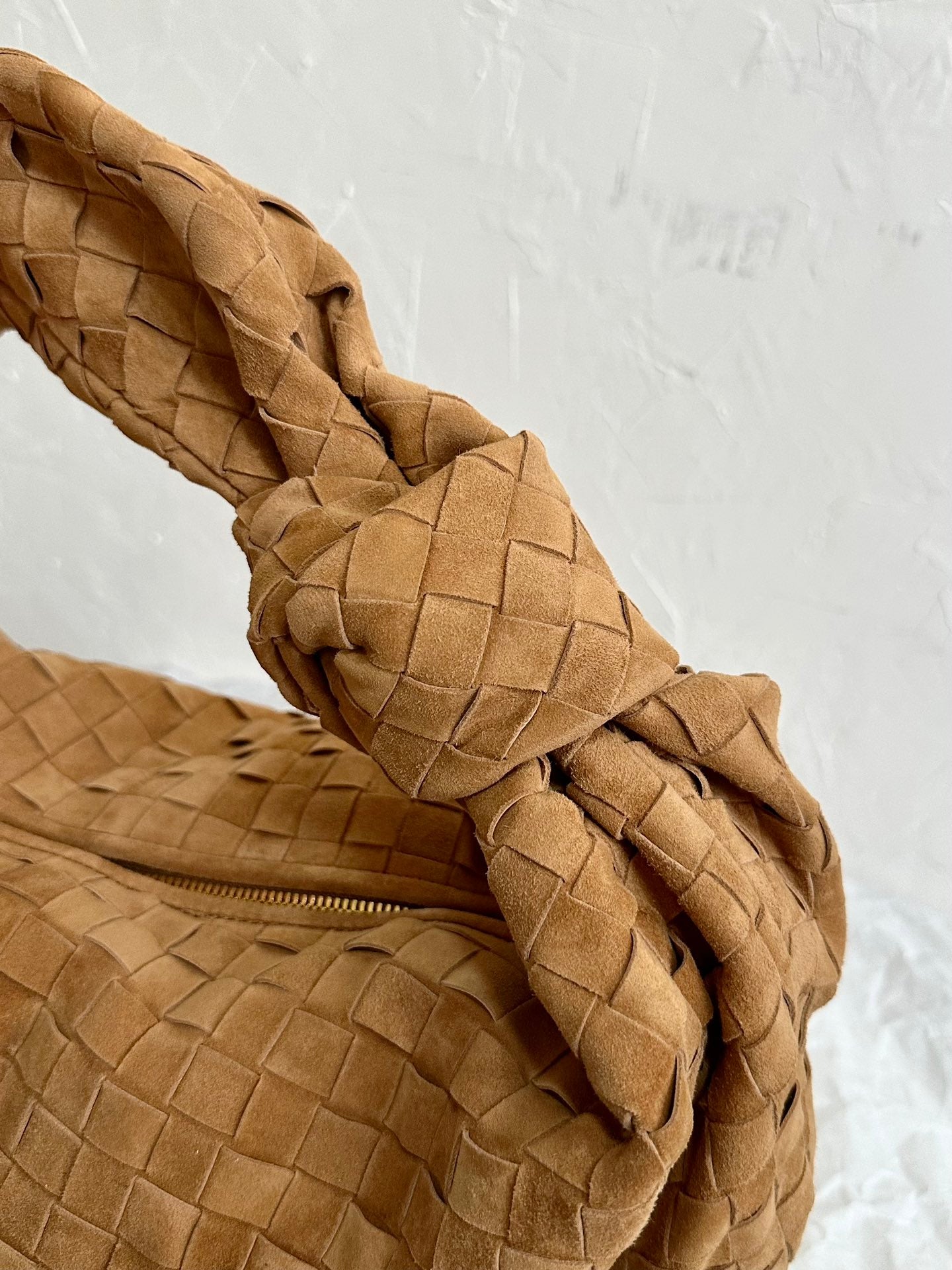 Bottega Veneta BV SMALL JODIE 48CM BROWN SUEDE LEATHER