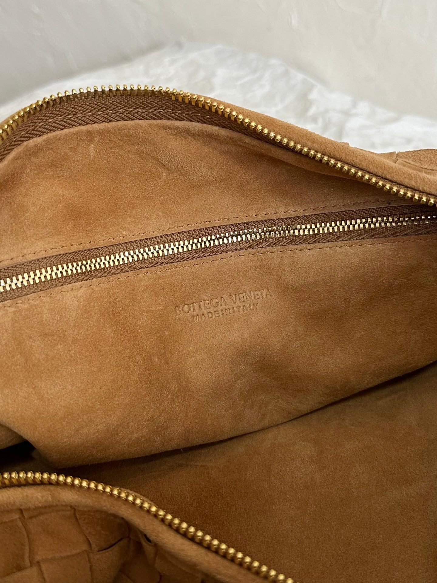 Bottega Veneta BV SMALL JODIE 48CM BROWN SUEDE LEATHER