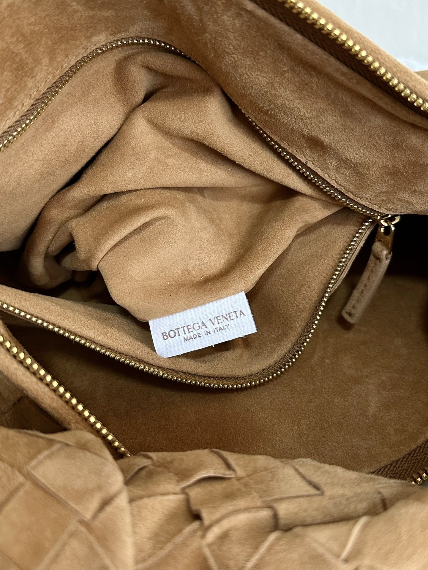 Bottega Veneta BV SMALL JODIE 48CM BROWN SUEDE LEATHER