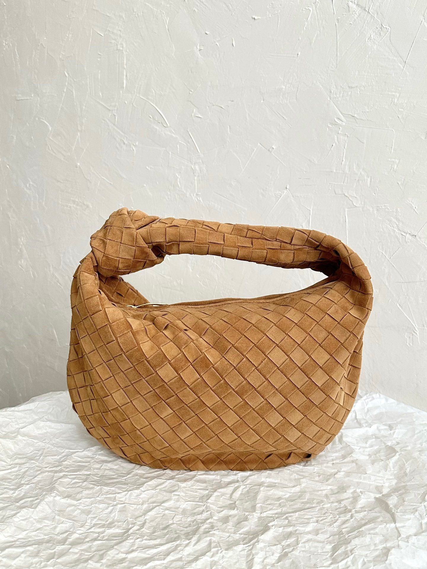 Bottega Veneta BV TEEN JODIE 36CM BROWN SUEDE LEATHER