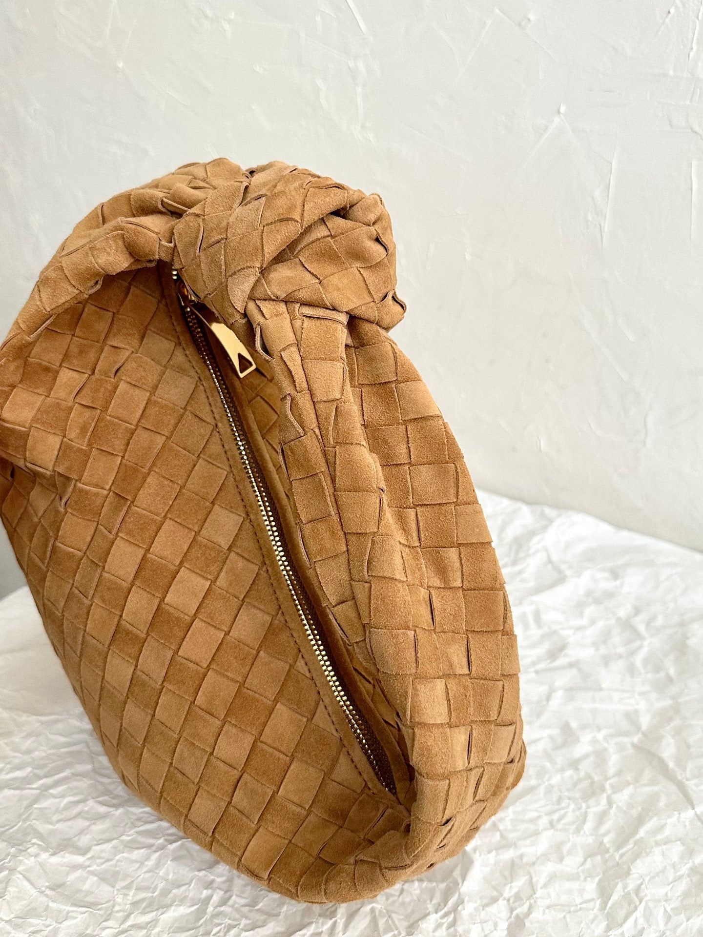 Bottega Veneta BV TEEN JODIE 36CM BROWN SUEDE LEATHER