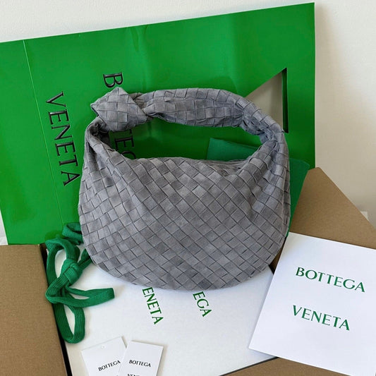 Bottega Veneta BV TEEN JODIE 36CM GREY SUEDE LEATHER