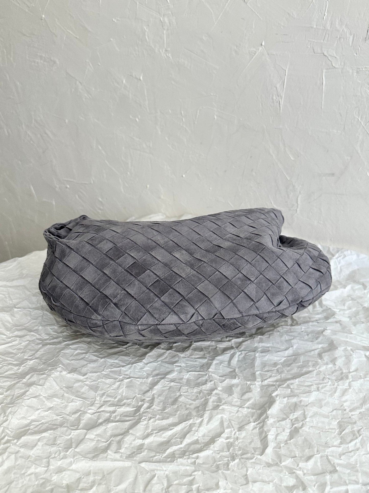 Bottega Veneta BV TEEN JODIE 36CM GREY SUEDE LEATHER