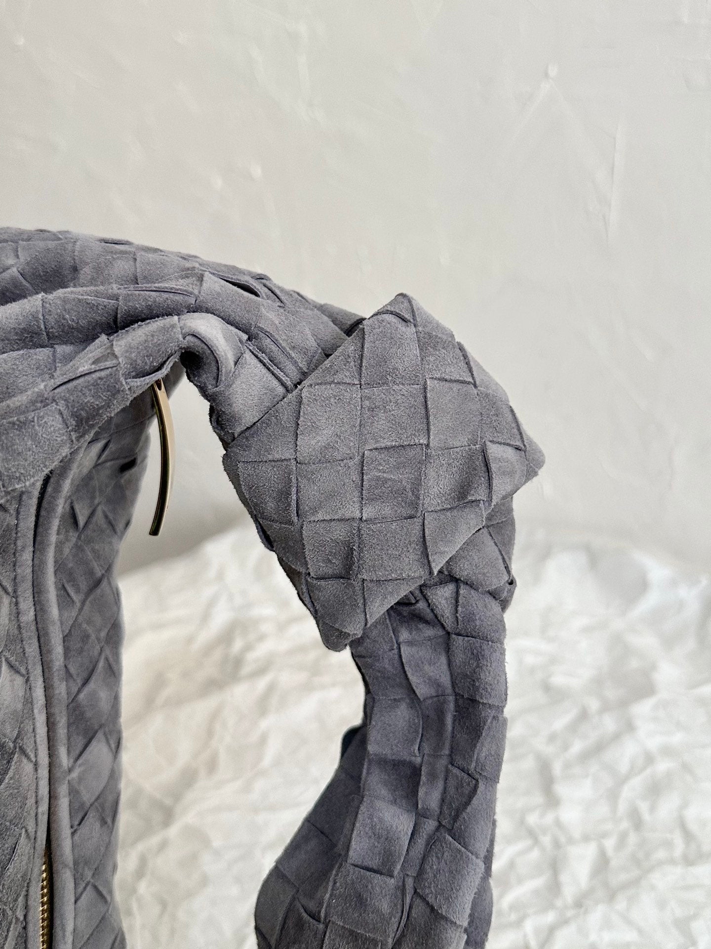 Bottega Veneta BV TEEN JODIE 36CM GREY SUEDE LEATHER