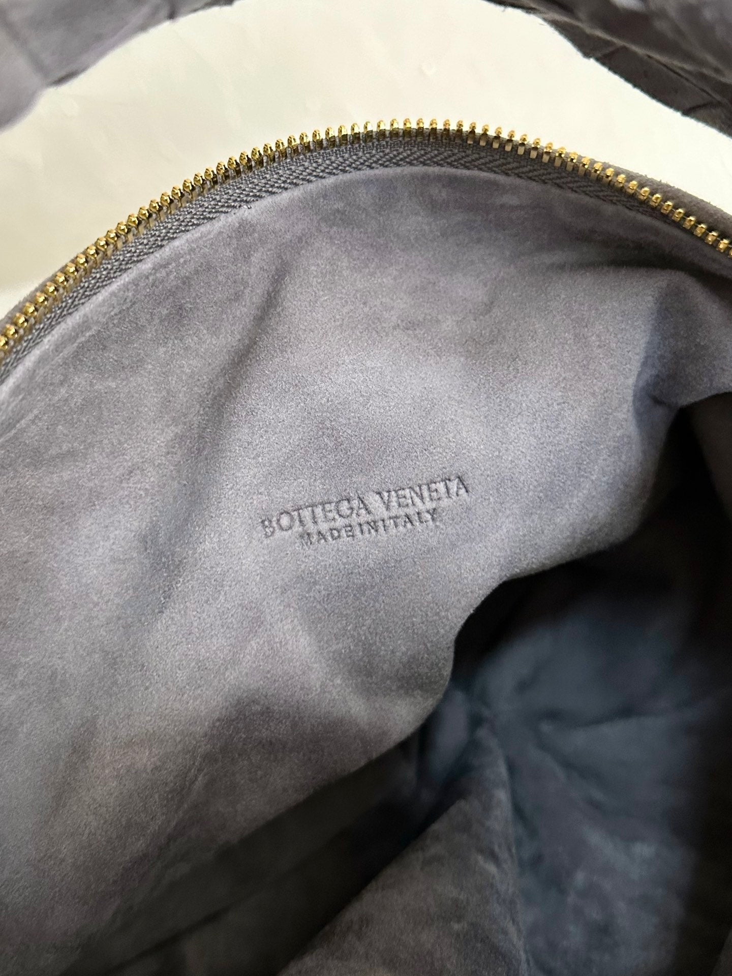 Bottega Veneta BV TEEN JODIE 36CM GREY SUEDE LEATHER