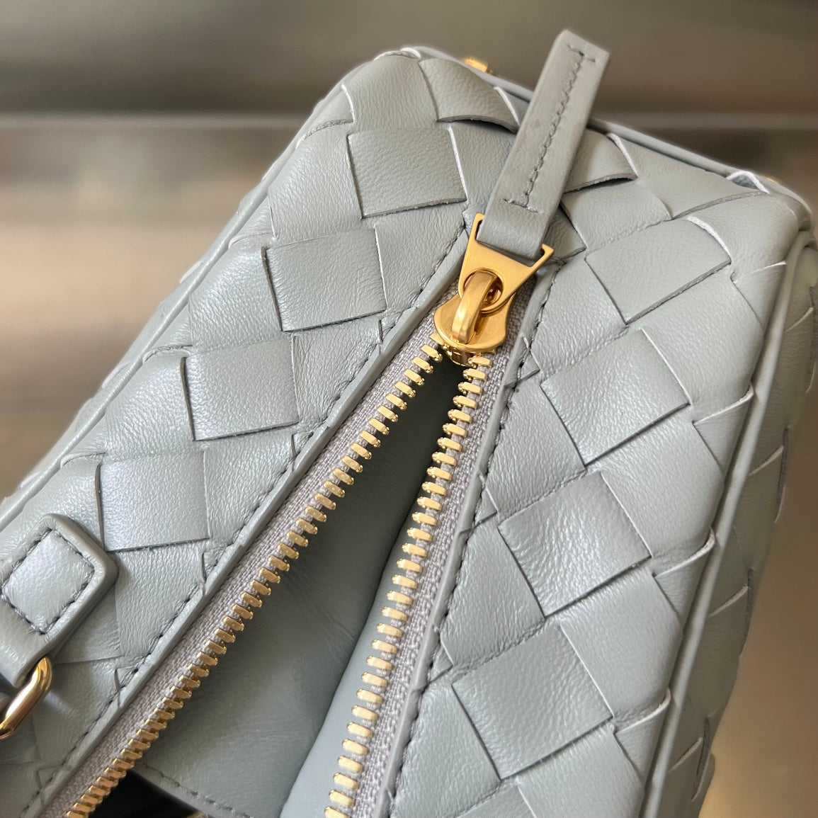 Bottega Veneta BV GETAWAY SMALL 23CM GREY LAMBSKIN