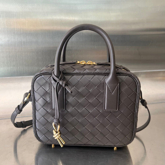 Bottega Veneta BV GETAWAY SMALL 23CM CHOCOLATE LAMBSKIN