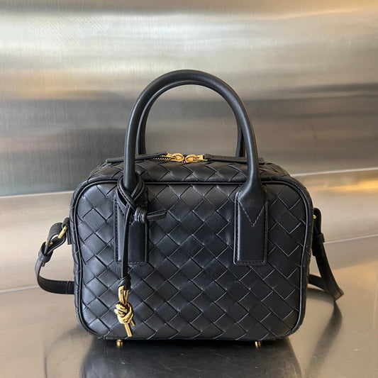 Bottega Veneta BV GETAWAY SMALL 23CM BLACK LAMBSKIN