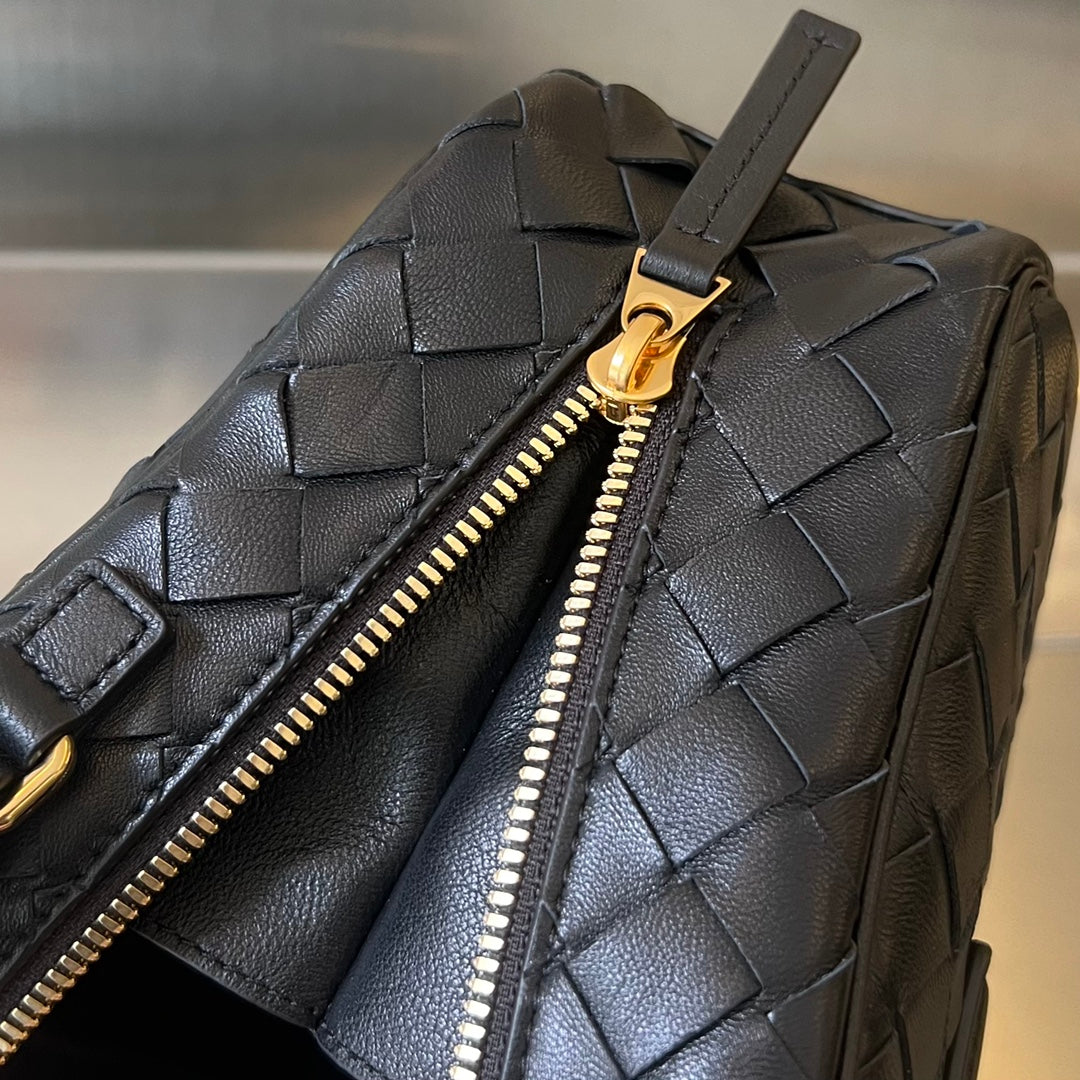 Bottega Veneta BV GETAWAY SMALL 23CM BLACK LAMBSKIN