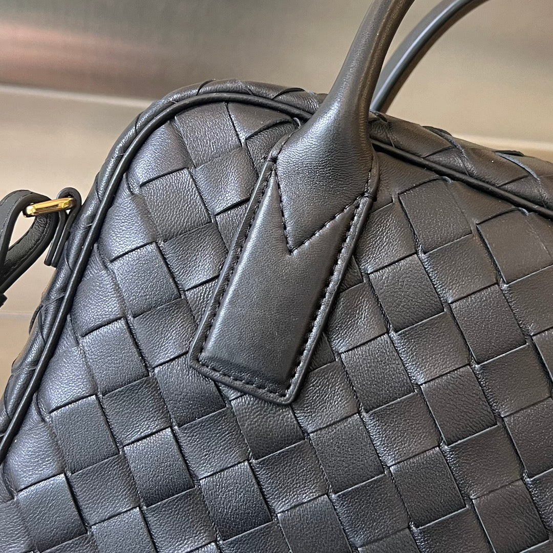 Bottega Veneta BV GETAWAY SMALL 23CM BLACK LAMBSKIN