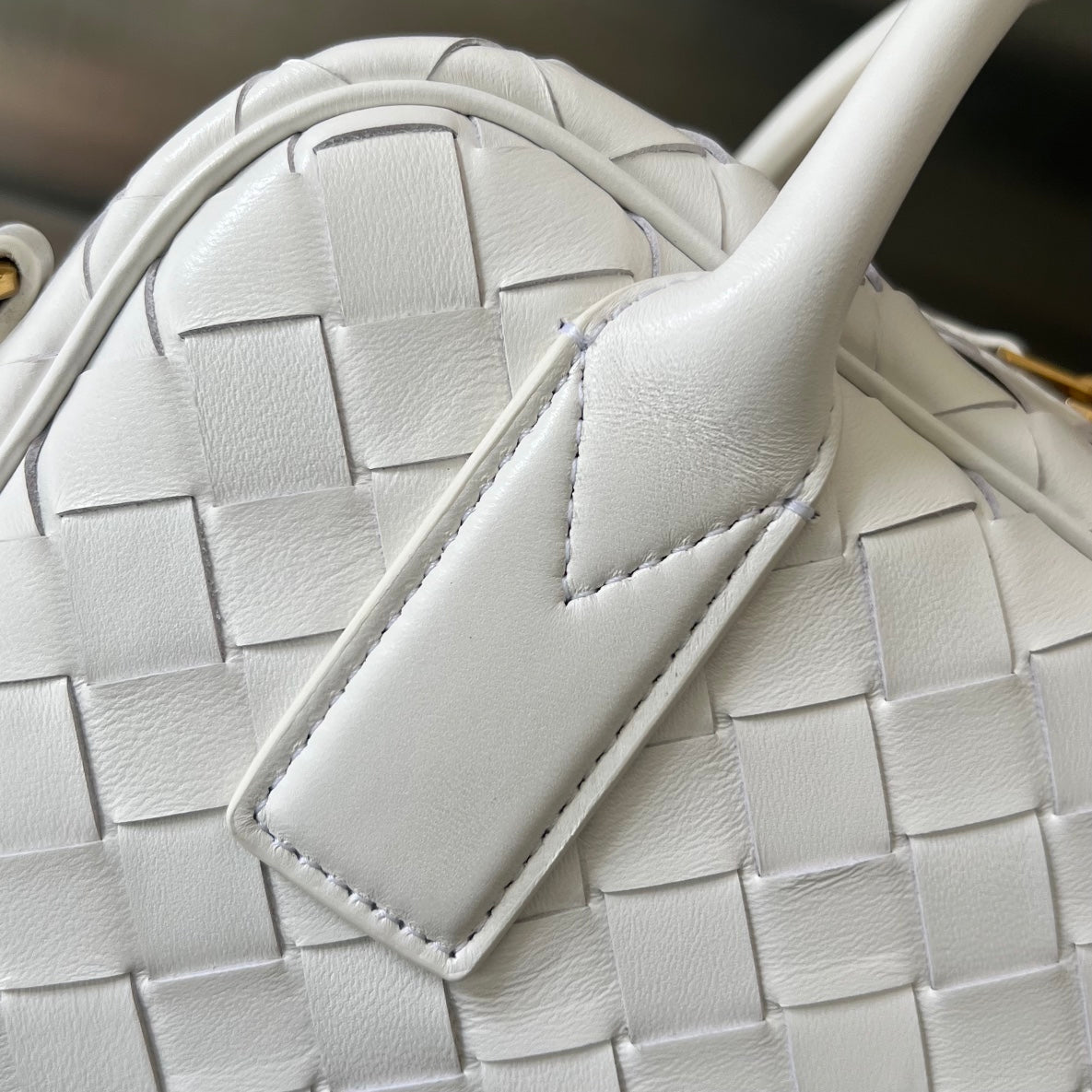 Bottega Veneta BV GETAWAY SMALL 23CM WHITE LAMBSKIN