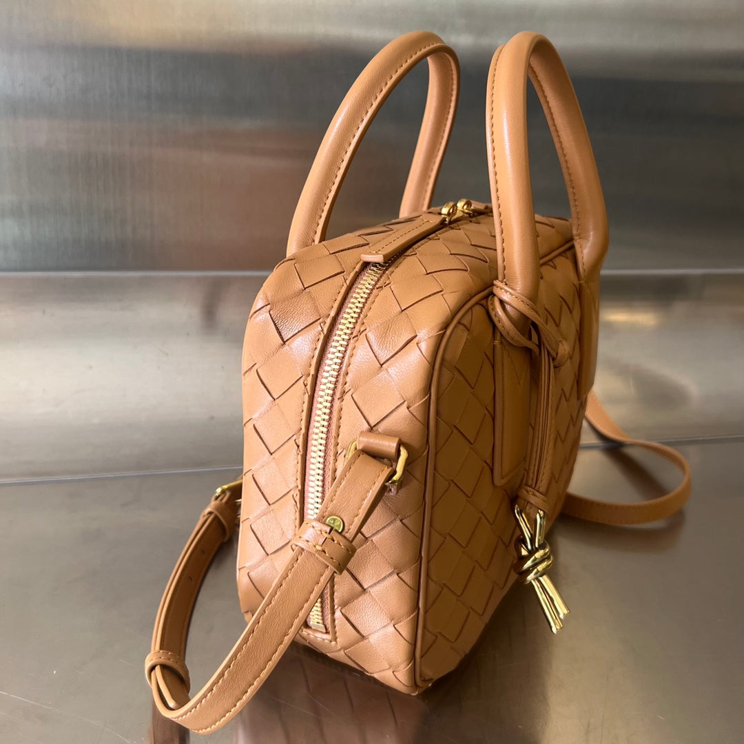 Bottega Veneta BV GETAWAY SMALL 23CM BROWN LAMBSKIN