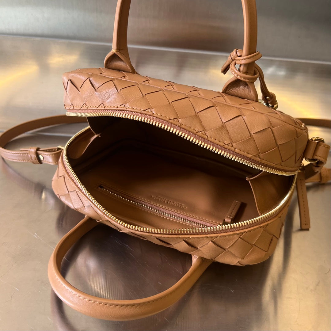 Bottega Veneta BV GETAWAY SMALL 23CM BROWN LAMBSKIN